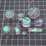 Hand cast custom resin buttons set for Nintendo GameCube - Cool opal [NGC] | Lab Fifteen Co - 1