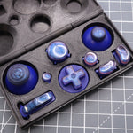 Hand cast custom resin buttons set for Nintendo GameCube - Cosmic blue [NGC] | Lab Fifteen Co - 8