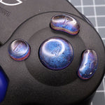 Hand cast custom resin buttons set for Nintendo GameCube - Cosmic blue [NGC] | Lab Fifteen Co - 5