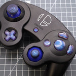 Hand cast custom resin buttons set for Nintendo GameCube - Cosmic blue [NGC] | Lab Fifteen Co - 4