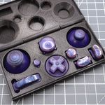 Hand cast custom resin buttons set for Nintendo GameCube - Cosmic purple [NGC] | Lab Fifteen Co - 7