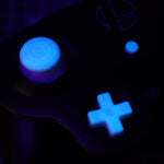 Hand cast custom resin buttons set for Nintendo GameCube - Glow in the dark blue GITD [NGC] | Lab Fifteen Co - 6