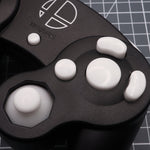 Hand cast custom resin buttons set for Nintendo GameCube - Glow in the dark blue GITD [NGC] | Lab Fifteen Co - 3