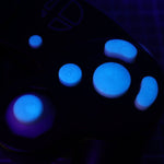 Hand cast custom resin buttons set for Nintendo GameCube - Glow in the dark blue GITD [NGC] | Lab Fifteen Co - 4