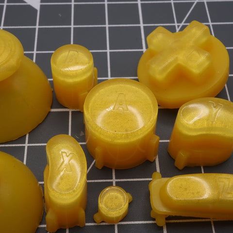 Hand cast custom resin buttons set for Nintendo GameCube - Lemon candy [NGC] | Lab Fifteen Co - 2