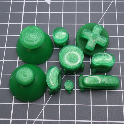 Hand cast custom resin buttons set for Nintendo GameCube - Lime candy [NGC] | Lab Fifteen Co - 1