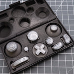 Hand cast custom resin buttons set for Nintendo GameCube - Metallic Silver [NGC] | Lab Fifteen Co - 7