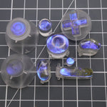 Hand cast custom resin buttons set for Nintendo GameCube - Midnight opal [NGC] | Lab Fifteen Co - 1