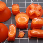 Hand cast custom resin buttons set for Nintendo GameCube - Orange candy [NGC] | Lab Fifteen Co - 2