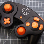 Hand cast custom resin buttons set for Nintendo GameCube - Orange candy [NGC] | Lab Fifteen Co - 4