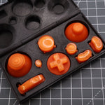 Hand cast custom resin buttons set for Nintendo GameCube - Orange candy [NGC] | Lab Fifteen Co - 7