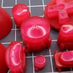 Hand cast custom resin buttons set for Nintendo GameCube - Raspberry candy [NGC] | Lab Fifteen Co - 2