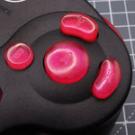 Hand cast custom resin buttons set for Nintendo GameCube - Raspberry candy [NGC] | Lab Fifteen Co - 3