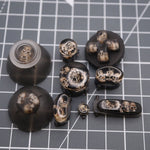 Hand cast custom resin buttons set for Nintendo GameCube - Skulls [NGC] | Lab Fifteen Co - 1