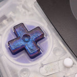 Hand cast resin buttons for Nintendo Game Boy Advance (AGB GBA) - Cosmic blue | Lab Fifteen Co - 7