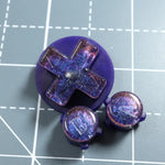 Hand cast resin buttons for Nintendo Game Boy Advance (AGB GBA) - Cosmic blue | Lab Fifteen Co - 1