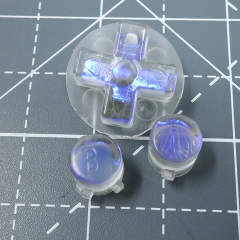 Hand cast resin buttons for Nintendo Game Boy Advance (AGB GBA) - Midnight Opal | Lab Fifteen Co - 1