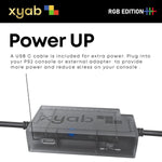 HDMI adapter converter cable for Sony PS1 (PSOne) & PS2 PlayStation 1 & 2 RGB+ HD with upscaling | XYAB - 8