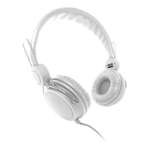 Headphones for iPhone iPod iPad MP3 on ear earphones inline mic - White | Delta - 2