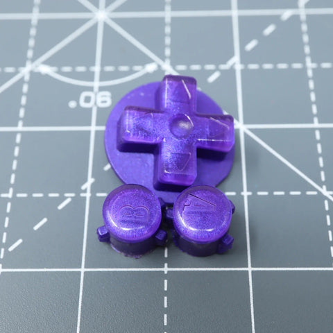 HHand cast custom resin buttons for Nintendo Game Boy Advance - Candy Grape | Lab Fifteen Co - 1