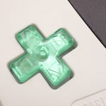 Hand cast custom resin buttons for Nintendo Game Boy Advance - Chrome Green | Lab Fifteen Co