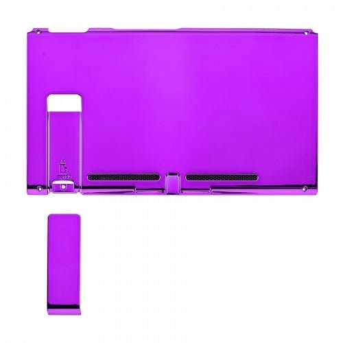 Housing shell for Nintendo Switch console back plate with kickstand hard cover - Chrome Purple | ZedLabz - 1