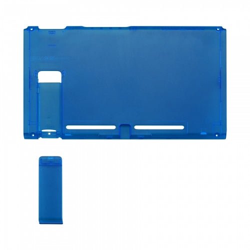 Housing shell for Nintendo Switch console back plate with kickstand - Transparent Blue | ZedLabz - 1