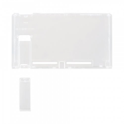 Housing shell for Nintendo Switch console back plate with kickstand - Transparent White | ZedLabz - 1