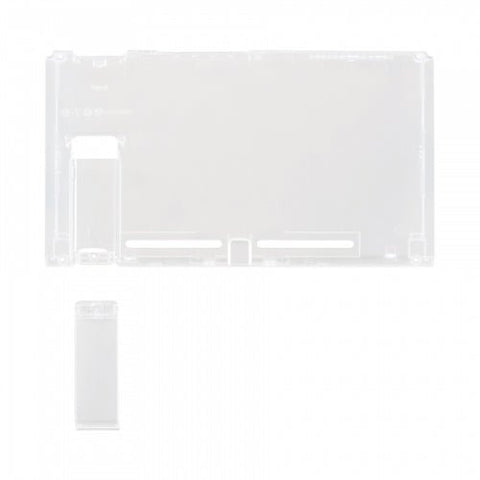 Housing shell for Nintendo Switch console back plate with kickstand - Transparent White | ZedLabz - 1