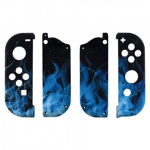 Housing shell for Nintendo Switch Joy - Con controller hard casing replacement soft touch - Fire Blue | ZedLabz - 1