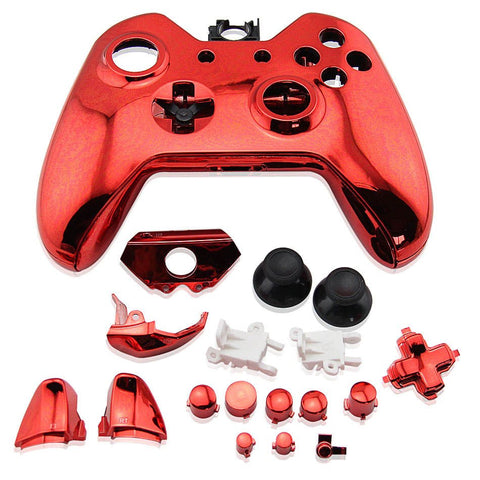 Housing shell for Xbox One controller Microsoft 1st gen 1537 full complete repair kit - Chrome Red | ZedLabz - 1