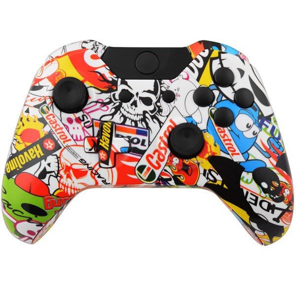 Housing shell for Xbox One controller Microsoft 1st gen 1537 full complete repair kit - hydro dipped Multi Colour Sticker Bomb | ZedLabz - 1