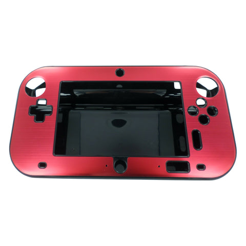 Hybrid case for Nintendo Wii U gamepad console aluminium metal hard protective cover - red | ZedLabz - 1