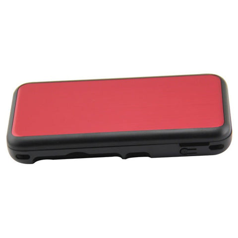 Hybrid cover case for Nintendo New 2DS XL console Aluminium metal & plastic - red REFURB | ZedLabz - 1