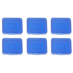 Individual tough plastic cases for SD SDHC SDXC & Micro SD memory cards semi transparent - 6 pack blue | Assecure - 1