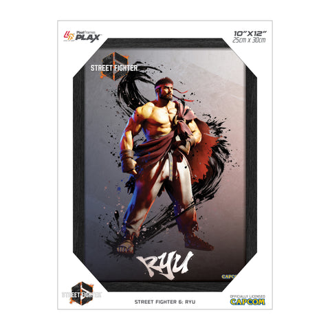 Street Fighter 6 Ryu Plax lenticular frame 3D wall art officially licensed 10"x12" inch (23x30cm) | Pixel Frames