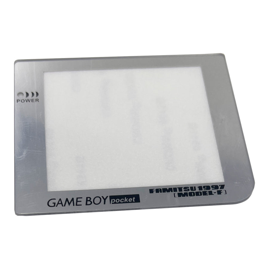 Reproduction limited edition Famitsu Model F screen lens replacement cover for Nintendo Game Boy Pocket | ZedLabz / Chrome silver