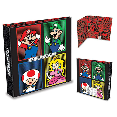 Super Mario (4 Colour) 2 Ring binder A4 folder | Pyramid