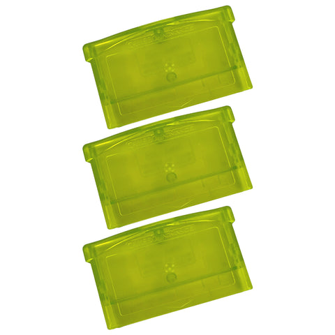 Replacement game cartridge shell case for Nintendo Game Boy Advance games GBA - 3 pack extreme green | ZedLabz