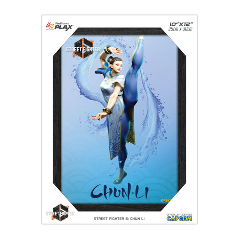 Street Fighter 6 Chun Li Plax lenticular frame 3D wall art officially licensed 10"x12" inch (23x30cm) | Pixel Frames