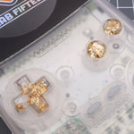 Hand cast custom resin buttons for Nintendo Game Boy Color (GBC CGB) - Gold flake | Lab Fifteen Co