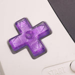 Hand cast custom resin buttons for Nintendo Game Boy Advance - Chrome Purple | Lab Fifteen Co