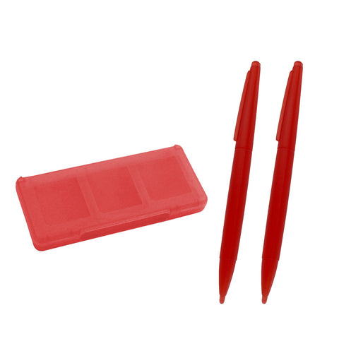 Large Stylus & Game Cartridge Case Set For Nintendo DS Family - Red | ZedLabz - 1