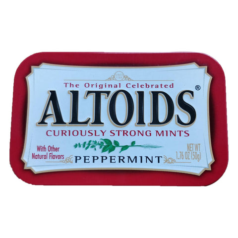 Laser cut & etched empty Altoids mint tin housing case For MintiPi Lite console - Red | Helder Game Tech - 1