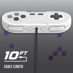 Legacy16 wired USB Snes style controller gamepad for Nintendo Switch, PC, Mac & USB devices - Black | Retro - Bit - 6