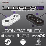 Legacy16 wired USB Snes style controller gamepad for Nintendo Switch, PC, Mac & USB devices - Black | Retro - Bit - 8