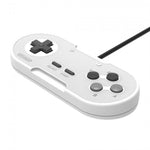 Legacy16 wired USB Snes style controller gamepad for Nintendo Switch, PC, Mac & USB devices - White | Retro - Bit - 5