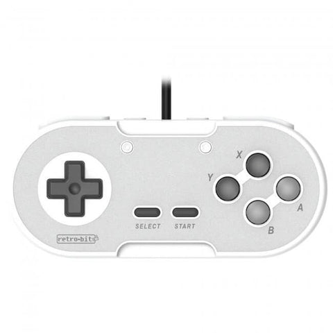 Legacy16 wired USB Snes style controller gamepad for Nintendo Switch, PC, Mac & USB devices - White | Retro - Bit - 2