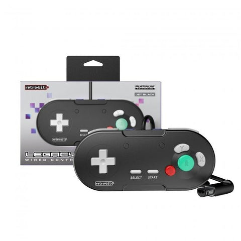 LegacyGC wired digital controller compatible with Nintendo GameCube & Wii* - Black | Retro-Bit