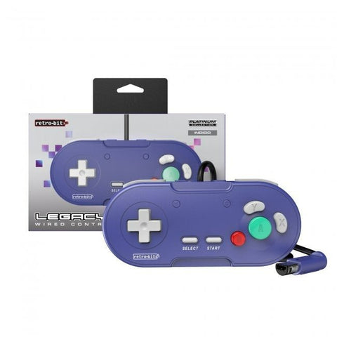 LegacyGC wired digital controller compatible with Nintendo GameCube & Wii* - Indigo Purple | Retro - Bit - 1